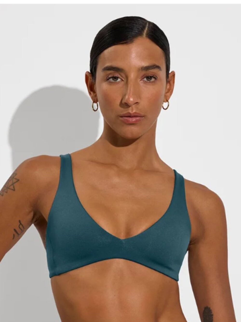 Left on Friday Plunge Top Deep End (Teal) M